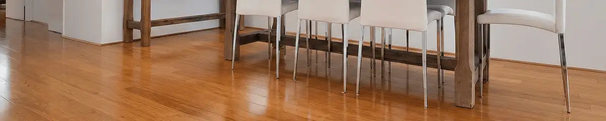 Professionally installed and refinished bamboo flooring in a residential home, showcasing smooth finish and natural wood tones in Yonkers, NY
