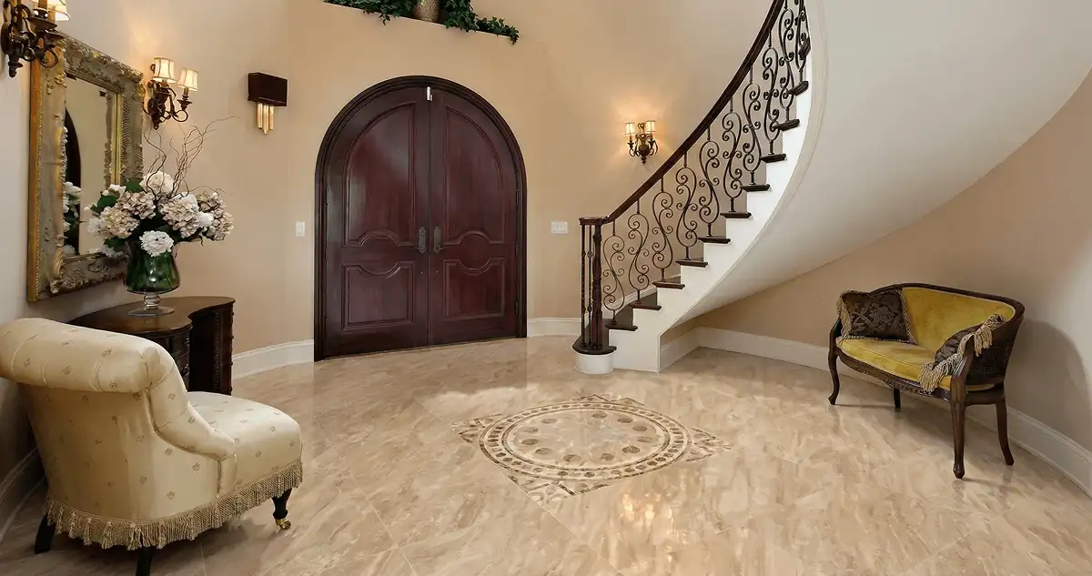 Entrance hall with professionally installed ceramic tile flooring in Yonkers NY
