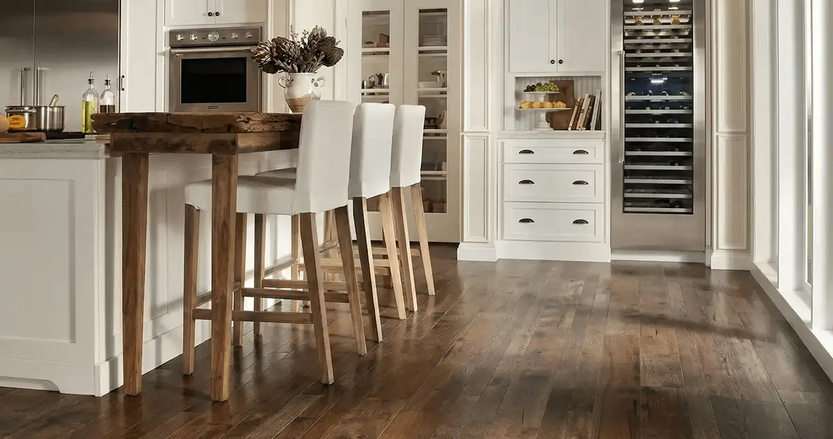 Professionally installed and refinished hardwood flooring in a residential home, showcasing smooth finish and natural wood tones in Yonkers, NY