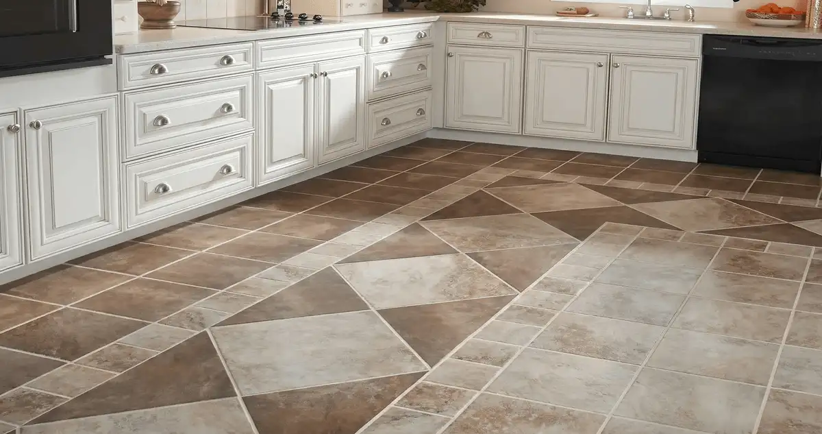Kitchen with white cabinets and a professionally installed tile floor in Yonkers, NY